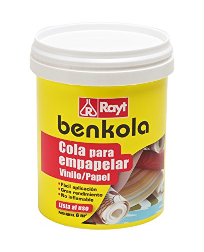 Rayt 1760-09 Benkola Cola para empapelar. Lista al Uso Pintado o Vinilo con Dorso de Papel o Tejido, 1kg Rayt 1760-09 Benkola Cola para empapelar. Lista al Uso Pintado o Vinilo con Dorso de Papel o Tejido, 1kg
