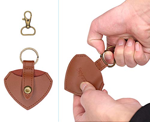 Rayzm Portapúas para Guitarra con 6 pcs, Soporte de Cuero Bolsita de Púas Llavero, Cinta con Enganche de Botón al Mástil para Correas. Guitarra Clásica, Acústica, Eléctrica, Bajo y Mandolina. Rayzm Portapúas para Guitarra con 6 pcs, Soporte de Cuero Bolsita de Púas Llavero, Cinta con Enganche de Botón al Mástil para Correas. Guitarra Clásica, Acústica, Eléctrica, Bajo y Mandolina.