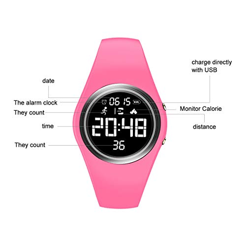 RCruning-EU Pulsera Actividad Impermeable IP68 Fitness Smartwatch Tracker Contador de Pasos, Contador de Calorías,Distancia niños Mujer Hombre - Non-Bluetooth Non-App