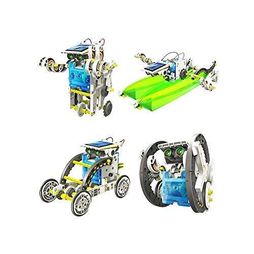 RCTecnic Kit de Robótica Solar Para Niños,13 Robots en 1, Kit de Construcción Robotica Educativa, Más de 80 Piezas Juguetes Educativos DIY Juguetes Baratos y Originales