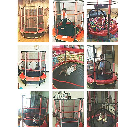 RDFlame Trampolín para Niños Cama elástica infantil con rojo de seguridad 140 cm para jardín para niños cama elastica exterior capacidad de carga dinámica de 50 kg RDFlame Trampolín para Niños Cama elástica infantil con rojo de seguridad 140 cm para jardín para niños cama elastica exterior capacidad de carga dinámica de 50 kg