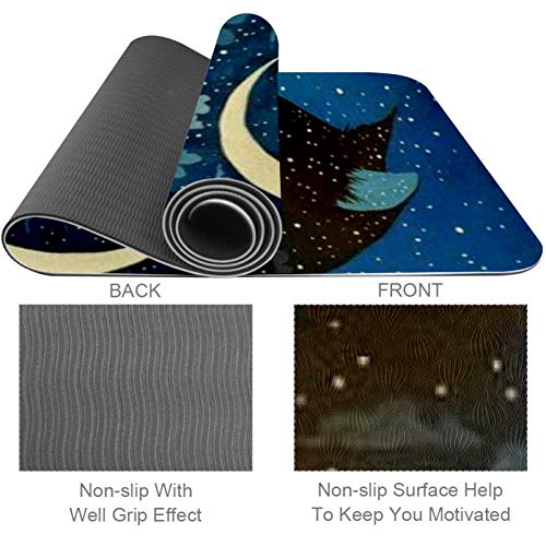rdsworth Toby Moonlight - Esterilla de Yoga para Gato Estrellado, Gran Rendimiento Antideslizante, sin Olor y Suave, con Bolsa de Transporte Gratis, 24 x 72 Pulgadas, Multi02, 32x72 in-80x183 cm rdsworth Toby Moonlight - Esterilla de Yoga para Gato Estrellado, Gran Rendimiento Antideslizante, sin Olor y Suave, con Bolsa de Transporte Gratis, 24 x 72 Pulgadas, Multi02, 32x72 in-80x183 cm