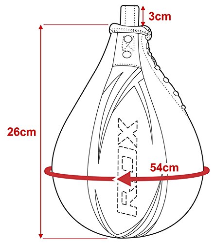 RDX 12pc Boxeo Plataforma Piel De Vacuno Pera Velocidad Bola Peras Speed Bag