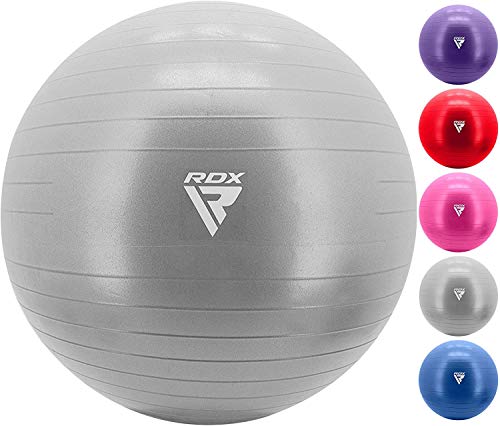 RDX Balón de Ejercicio Yoga Fitness Pilates, Antideslizante Pelota de Ejercicio Embarazadas Gimnasia, Bola Suiza con Rápida Bomba Gimnasio Fitball Oficina Casa Entrenamiento Equilibrio