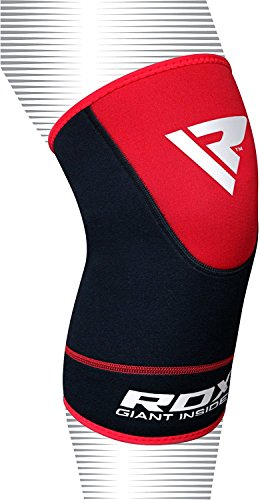 RDX Boxe MMA rodillera para apoyo y protección durante el deporte o el Fitness, rojo, L/XL