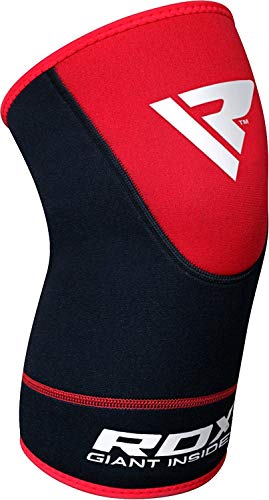 RDX Boxe MMA rodillera para apoyo y protección durante el deporte o el Fitness, rojo, L/XL