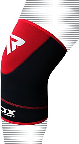 RDX Boxe MMA rodillera para apoyo y protección durante el deporte o el Fitness, rojo, L/XL