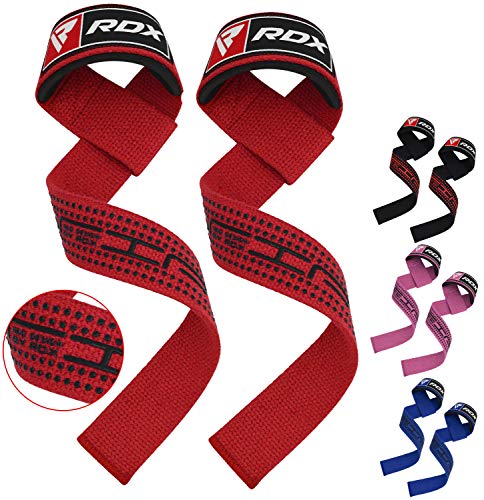 RDX Correas Gimnasio Pesas Levantamiento Muñequeras Musculación Sujeción de Gel Deportivas Elevación Gym Straps Peso Fitness Entrenamiento Halterofília Culturismo