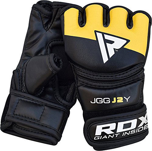 RDX Cuero MMA Niño Guantes Lucha Libre UFC Sparring Artes Marciales Grappling Guantillas Entrenamiento RDX Cuero MMA Niño Guantes Lucha Libre UFC Sparring Artes Marciales Grappling Guantillas Entrenamiento