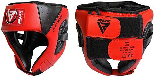 RDX Cuero Niño Boxeo Cascos MMA Kickboxing Sparring Casco Protector Entrenamiento Lucha (CE Certificado Aprobado por SATRA)