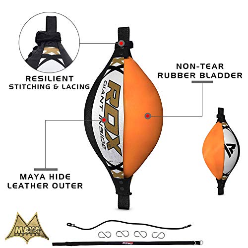 RDX Doble End Velocidad Bola Peras Boxeo Pera MMA Rapida Speed Bag Gimnasio Entrenamiento RDX Doble End Velocidad Bola Peras Boxeo Pera MMA Rapida Speed Bag Gimnasio Entrenamiento