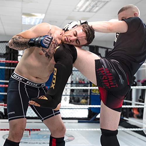 RDX Espinilleras Kick Boxing Boxeo MMA Protección Rodilla Deportivo Elástica Muay Thai Espinilla Empeine Shin Pads RDX Espinilleras Kick Boxing Boxeo MMA Protección Rodilla Deportivo Elástica Muay Thai Espinilla Empeine Shin Pads