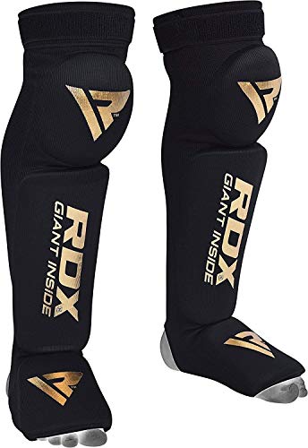 RDX Espinilleras Kick Boxing Boxeo MMA Protección Rodilla Deportivo Elástica Muay Thai Espinilla Empeine Shin Pads