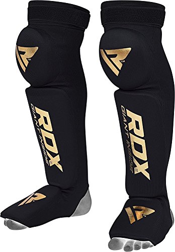 RDX Espinilleras Kick Boxing Boxeo MMA Protección Rodilla Deportivo Elástica Muay Thai Espinilla Empeine Shin Pads