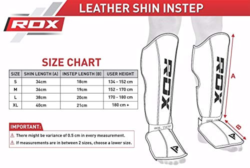 RDX Espinilleras Kick Boxing Cuero Boxeo MMA Protección Muay Thai Espinilla Empeine