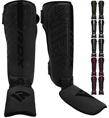 RDX Espinilleras Kick Boxing para Artes Marciales Entrenamiento, Maya Hide Cuero Muay Thai Almohadillas piernas, Equipo de Protección para Boxeo, Kárate, MMA, Sparring, BJJ RDX Espinilleras Kick Boxing para Artes Marciales Entrenamiento, Maya Hide Cuero Muay Thai Almohadillas piernas, Equipo de Protección para Boxeo, Kárate, MMA, Sparring, BJJ
