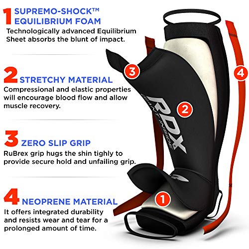 RDX Espinilleras Neopreno Kick Boxing Boxeo MMA Protección Muay Thai Espinilla Empeine RDX Espinilleras Neopreno Kick Boxing Boxeo MMA Protección Muay Thai Espinilla Empeine