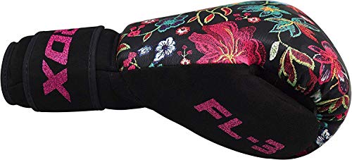 RDX Guantes de Boxeo Mujer para Entrenamiento y Muay Thai | Flora Skin Mitones para Sparring, Kick Boxing | Boxing Gloves para Saco Boxeo, Combate Training RDX Guantes de Boxeo Mujer para Entrenamiento y Muay Thai | Flora Skin Mitones para Sparring, Kick Boxing | Boxing Gloves para Saco Boxeo, Combate Training