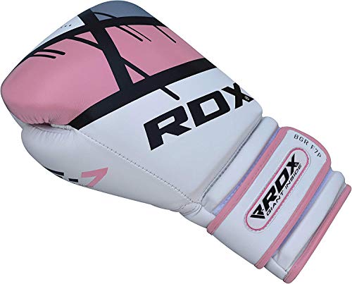 RDX Guantes de Boxeo Mujer para Entrenamiento y Muay Thai | Maya Hide Cuero Mitones para Kick Boxing, Sparring | Boxing Gloves para Combate Training, Saco Boxeo