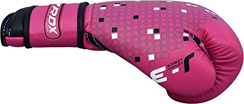RDX Guantes de Boxeo Niño para Entrenamiento y Muay Thai | Maya Hide Cuero Junior 4oz, 6oz Mitones para Kick Boxing, Sparring | Combate Kids Boxing Gloves para Saco Boxeo Training RDX Guantes de Boxeo Niño para Entrenamiento y Muay Thai | Maya Hide Cuero Junior 4oz, 6oz Mitones para Kick Boxing, Sparring | Combate Kids Boxing Gloves para Saco Boxeo Training