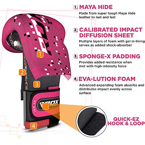 RDX Guantes de Boxeo Niño para Entrenamiento y Muay Thai | Maya Hide Cuero Junior 4oz, 6oz Mitones para Kick Boxing, Sparring | Combate Kids Boxing Gloves para Saco Boxeo Training RDX Guantes de Boxeo Niño para Entrenamiento y Muay Thai | Maya Hide Cuero Junior 4oz, 6oz Mitones para Kick Boxing, Sparring | Combate Kids Boxing Gloves para Saco Boxeo Training