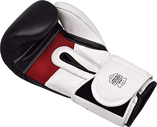 RDX Guantes de Boxeo para Entrenamiento y Muay Thai | Cuero Vacuno Mitones para Sparring, Kick Boxing | Boxing Gloves para Saco Boxeo, Combate Training