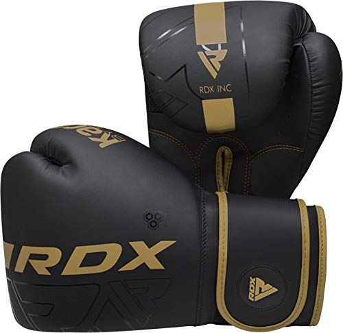 RDX Guantes de Boxeo para Entrenamiento y Muay Thai, Maya Hide Cuero Kara Mitones para Sparring, Kick Boxing, Boxing Gloves para Saco Boxeo, Artes Marciales Training