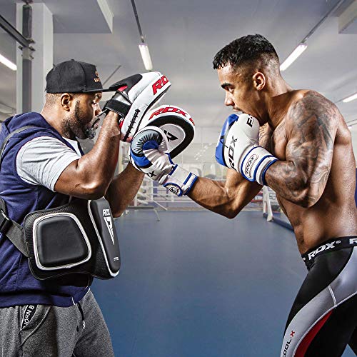 RDX Guantes de Boxeo para Entrenamiento y Muay Thai | Maya Hide Cuero Mitones para Kick Boxing, Sparring | Boxing Gloves para Combate Training, Saco Boxeo RDX Guantes de Boxeo para Entrenamiento y Muay Thai | Maya Hide Cuero Mitones para Kick Boxing, Sparring | Boxing Gloves para Combate Training, Saco Boxeo