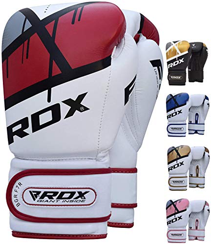 RDX Guantes de Boxeo para Entrenamiento y Muay Thai | Maya Hide Cuero Mitones para Kick Boxing, Sparring | Boxing Gloves para Combate Training, Saco Boxeo RDX Guantes de Boxeo para Entrenamiento y Muay Thai | Maya Hide Cuero Mitones para Kick Boxing, Sparring | Boxing Gloves para Combate Training, Saco Boxeo