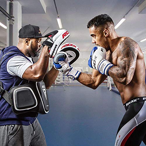 RDX Guantes de Boxeo para Entrenamiento y Muay Thai | Maya Hide Cuero Mitones para Kick Boxing, Sparring | Boxing Gloves para Combate Training, Saco Boxeo RDX Guantes de Boxeo para Entrenamiento y Muay Thai | Maya Hide Cuero Mitones para Kick Boxing, Sparring | Boxing Gloves para Combate Training, Saco Boxeo