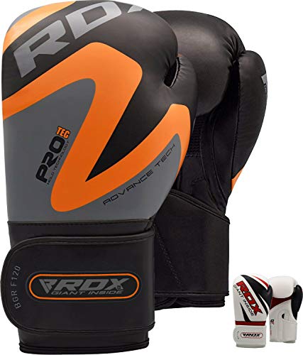 RDX Guantes de Boxeo para Entrenamiento y Muay Thai | Maya Hide Cuero Mitones para Sparring, Kick Boxing | Boxing Gloves para Combate Training, Saco Boxeo