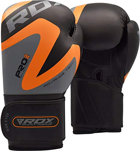 RDX Guantes de Boxeo para Entrenamiento y Muay Thai | Maya Hide Cuero Mitones para Sparring, Kick Boxing | Boxing Gloves para Combate Training, Saco Boxeo