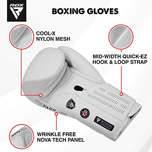 RDX Guantes de Boxeo para Entrenamiento y Muay Thai | Micro Cuero Mitones para Kick Boxing, Sparring | Boxing Gloves para Saco Boxeo, Combate Training