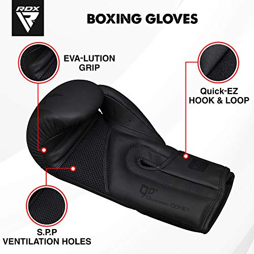 RDX Guantes de Boxeo para Muay Thai y Entrenamiento | Convex Cuero Mitones para Sparring, Kick Boxing | Boxing Gloves para Saco Boxeo, Combate Training