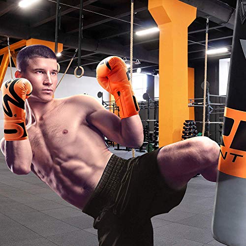 RDX Guantes de Boxeo para Muay Thai y Entrenamiento | Convex Skin Combat Cuero Mitones para Sparring, Kick Boxing | Boxing Gloves para Saco Boxeo, Combate Training