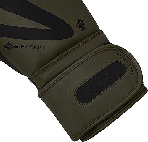 RDX Guantes de Boxeo para Muay Thai y Entrenamiento | Convex Skin Combat Cuero Mitones para Sparring, Kick Boxing | Boxing Gloves para Saco Boxeo, Combate Training RDX Guantes de Boxeo para Muay Thai y Entrenamiento | Convex Skin Combat Cuero Mitones para Sparring, Kick Boxing | Boxing Gloves para Saco Boxeo, Combate Training
