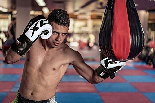 RDX Guantes de Boxeo para Muay Thai y Entrenamiento | Cuero Vacuno Mitones para Sparring, Kick Boxing | Boxing Gloves para Saco Boxeo, Combate Training
