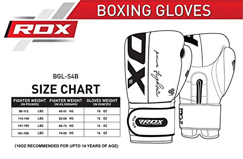 RDX Guantes de Boxeo para Muay Thai y Entrenamiento | Cuero Vacuno Mitones para Sparring, Kick Boxing | Boxing Gloves para Saco Boxeo, Combate Training