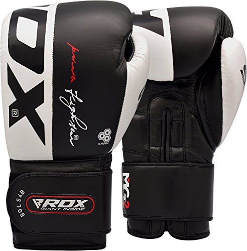 RDX Guantes de Boxeo para Muay Thai y Entrenamiento | Cuero Vacuno Mitones para Sparring, Kick Boxing | Boxing Gloves para Saco Boxeo, Combate Training