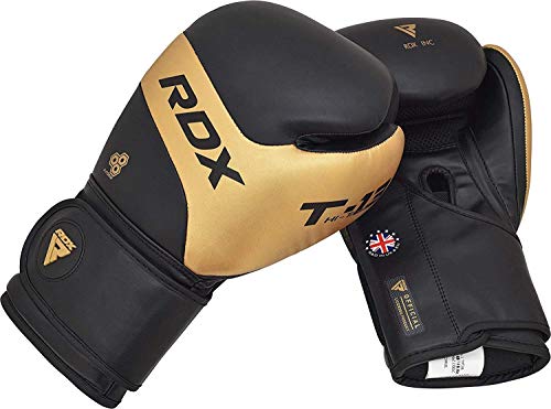 RDX Guantes de Boxeo para Muay Thai y Entrenamiento | Kalix Cuero Mitones para Sparring, Kick Boxing | Boxing Gloves para Saco Boxeo, Combate Training