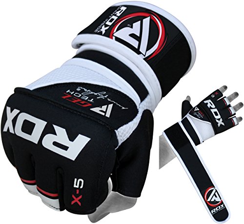RDX, Guantes de gel MMA UFC lucha, saco de arena, guantes sparring, guantes de entrenamiento, Multicolor (Rojo/Negro/Blanco), talla del fabricante: XL RDX, Guantes de gel MMA UFC lucha, saco de arena, guantes sparring, guantes de entrenamiento, Multicolor (Rojo/Negro/Blanco), talla del fabricante: XL