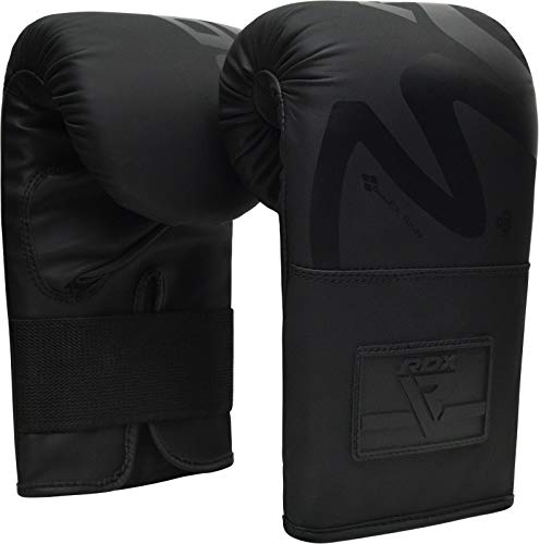 RDX Guantes de Saco para Entrenamiento Puñetazos, ConvEX Skin Cuero Mitones para Boxeo, Kick Boxing, Sparring, Muay Thai, Artes Marciales, MMA, Guantillas para Combate Training, Manoplas, Punching Bag