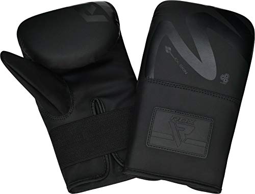 RDX Guantes de Saco para Entrenamiento Puñetazos, ConvEX Skin Cuero Mitones para Boxeo, Kick Boxing, Sparring, Muay Thai, Artes Marciales, MMA, Guantillas para Combate Training, Manoplas, Punching Bag