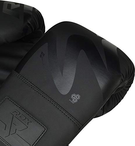 RDX Guantes de Saco para Entrenamiento Puñetazos, ConvEX Skin Cuero Mitones para Boxeo, Kick Boxing, Sparring, Muay Thai, Artes Marciales, MMA, Guantillas para Combate Training, Manoplas, Punching Bag