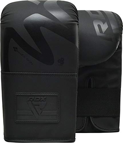 RDX Guantes de Saco para Entrenamiento Puñetazos, ConvEX Skin Cuero Mitones para Boxeo, Kick Boxing, Sparring, Muay Thai, Artes Marciales, MMA, Guantillas para Combate Training, Manoplas, Punching Bag