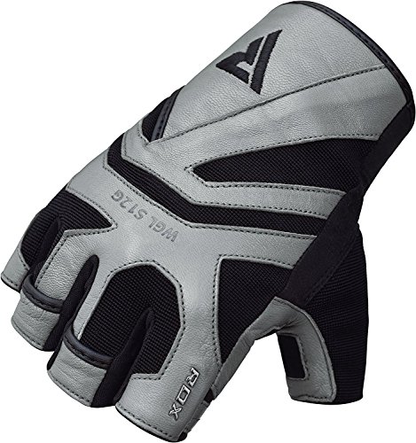 RDX Guantes Gimnasio Cuero Fitness Musculacion Culturismo Gym Levantamiento de Pesas Crossfit Entrenamiento Antideslizante Halterofilia Powerlifting Workout Deportivos Weightlifting Gloves