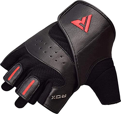 RDX Guantes Gimnasio Fitness Culturismo Musculacion Gym Levantamiento de Pesas Entrenamiento Halterofilia Deportivos Powerlifting Antideslizante Workout Weightlifting Gloves