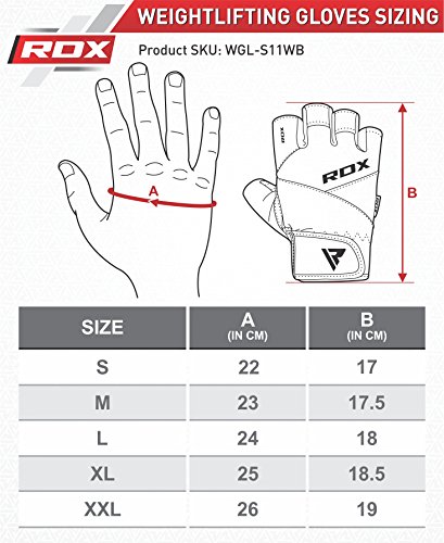 RDX Guantes Gimnasio Fitness Musculacion Culturismo Gym Levantamiento de Pesas Entrenamiento Halterofilia Powerlifting Antideslizante Deportivos Workout Weightlifting Gloves