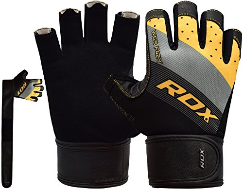 RDX Guantes Gimnasio Gym Competencia Pesas Musculacion Culturismo Fitness Entrenamiento