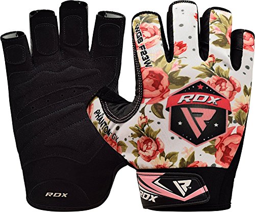 RDX Guantes Gimnasio Mujer Fitness Culturismo Musculacion Gym Levantamiento de Pesas Entrenamiento Halterofilia Deportivos Workout Powerlifting Chica Antideslizante Weightlifting Gloves